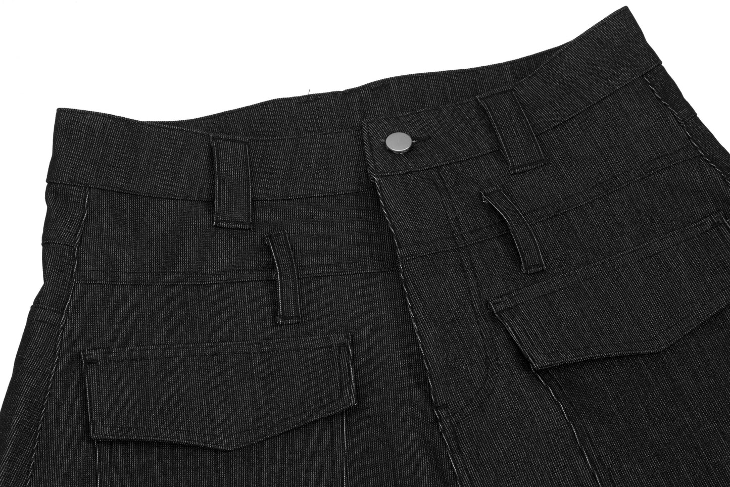 Utility Wide-Leg Denim Pants