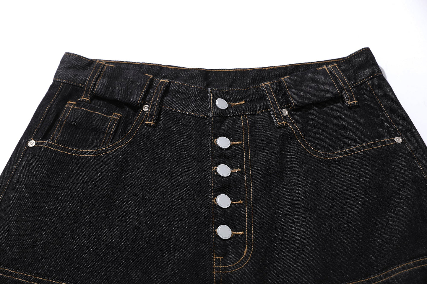 Multi-Pocket Workwear Denim Pants