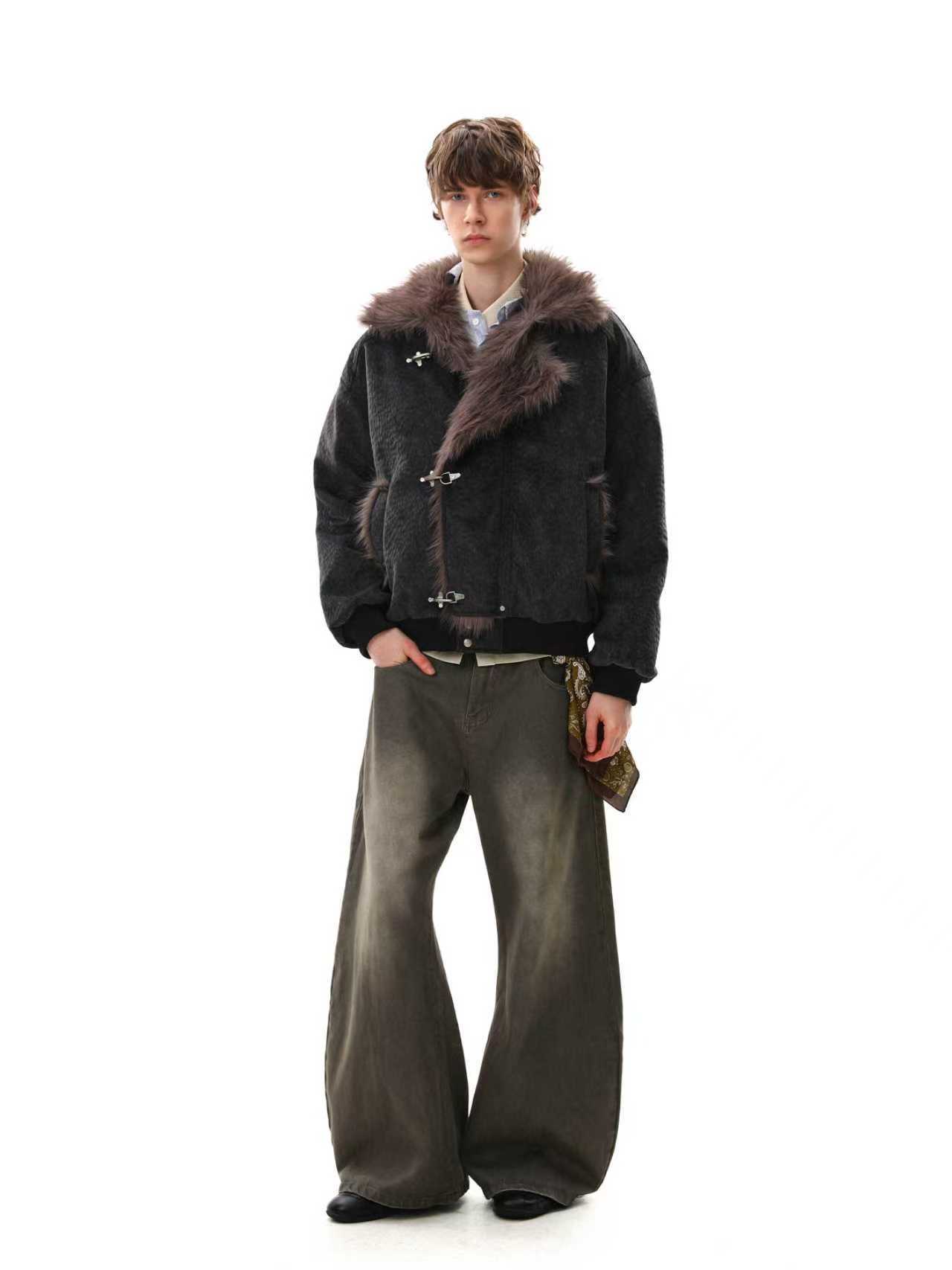 Fur-Trim Toggle Jacket
