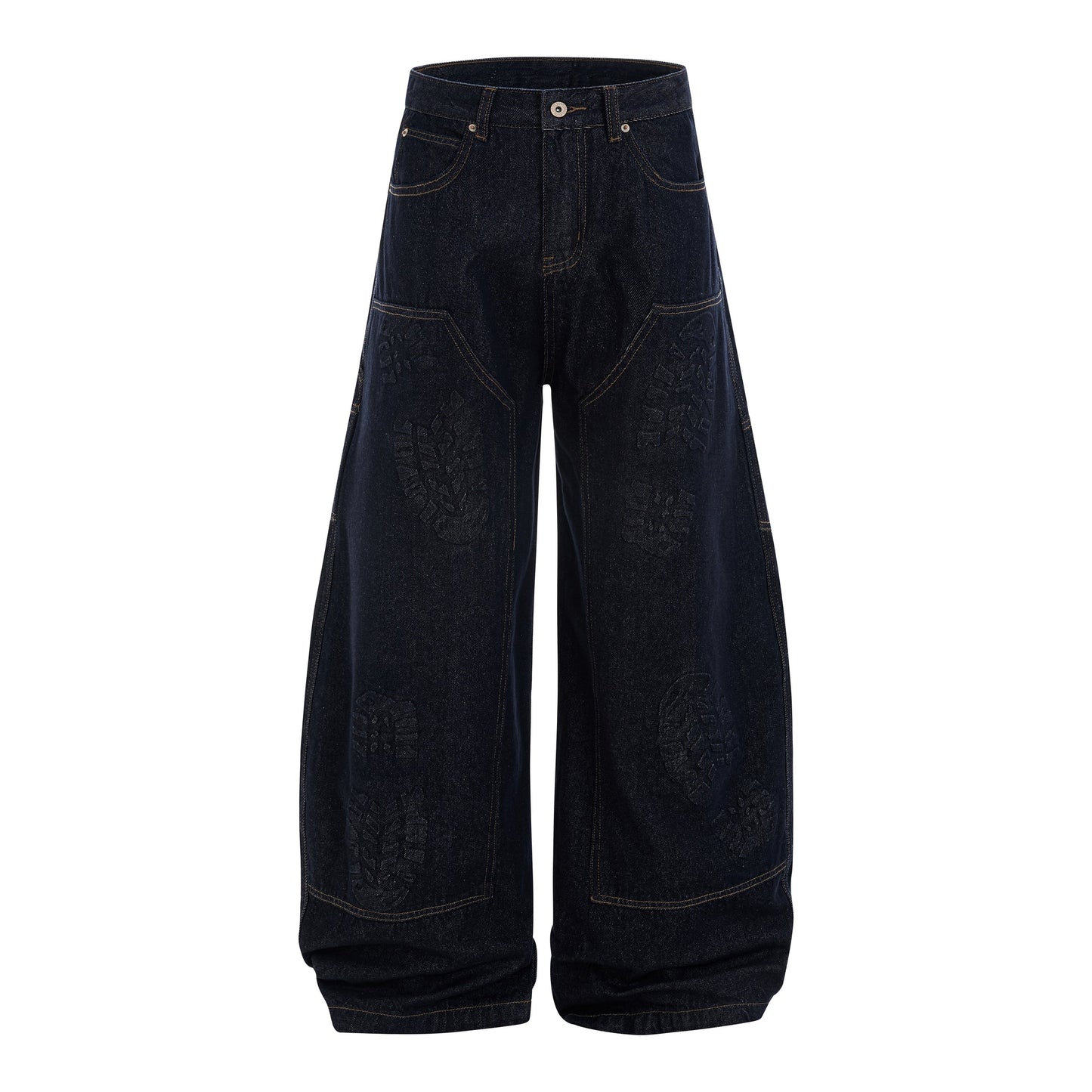 Heavy Denim Print Wide Pants WOMEN