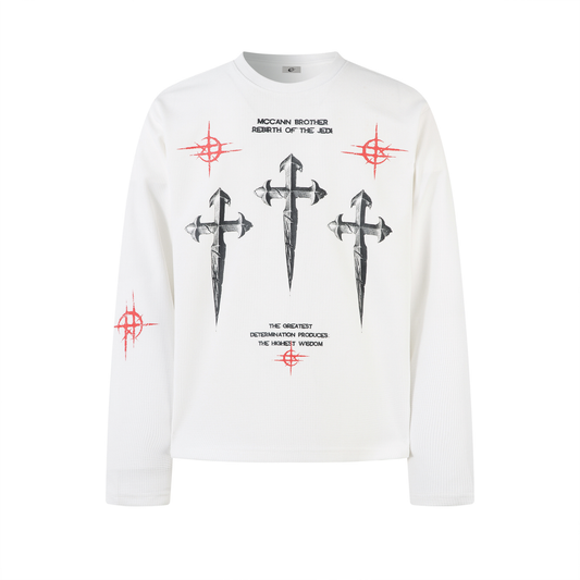 Gothic Cross Long Sleeve Tee