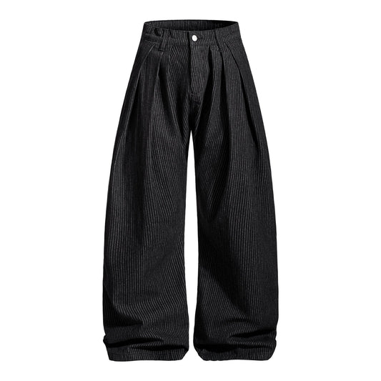 Pinstripe Barrel Trousers