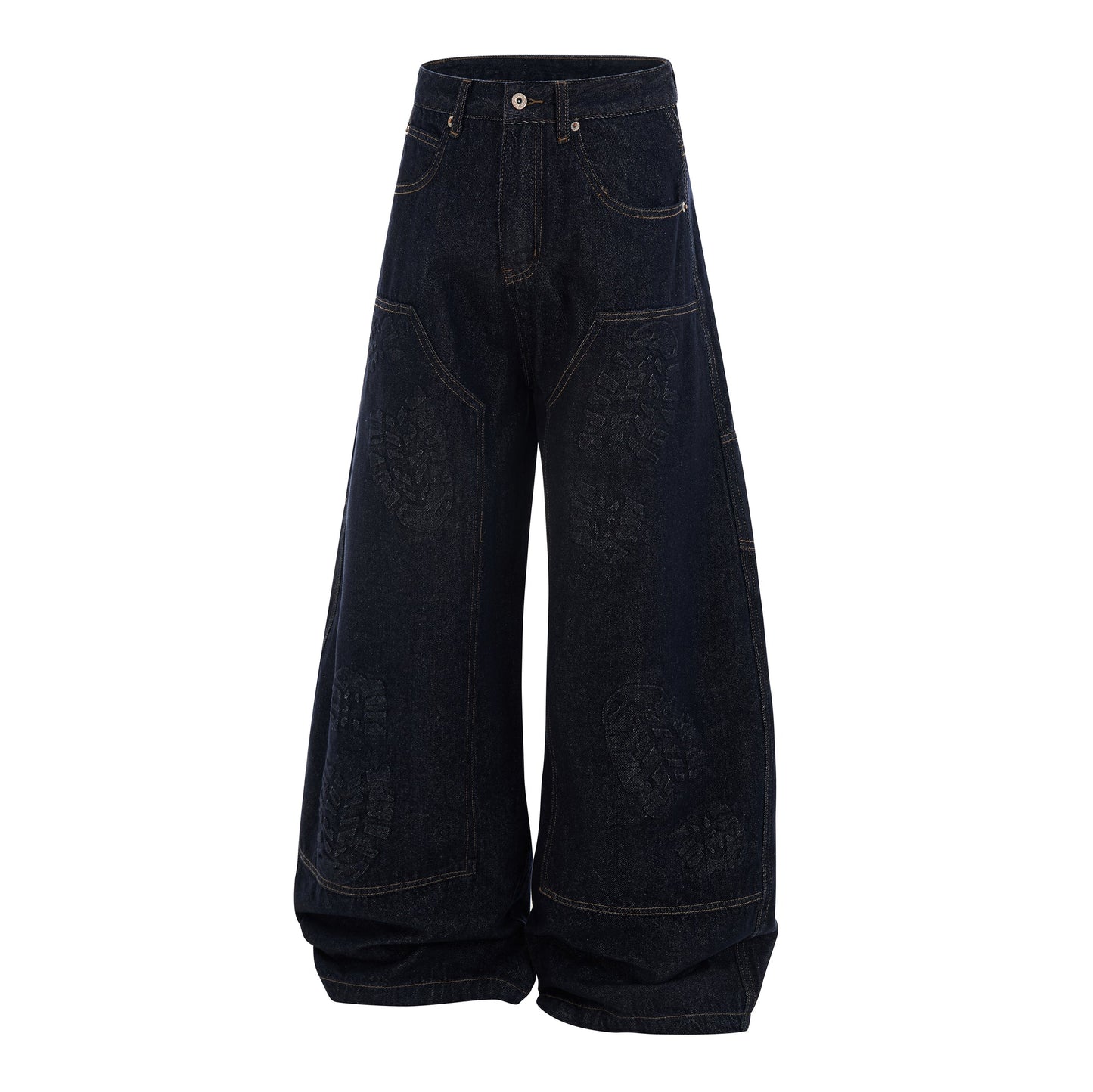 Heavy Denim Print Wide Pants WOMEN